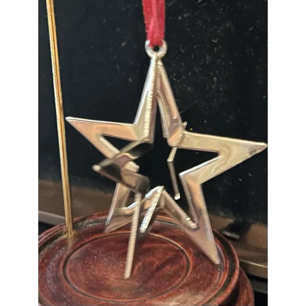 Set Of Five (5) Restoration Hardware Star Christmas Ornaments